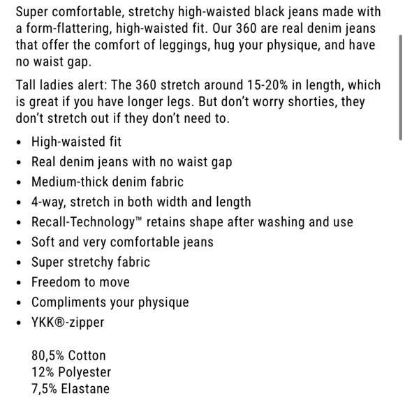 Fitjeans - 360 High Waisted - Black - Picture 9 of 16